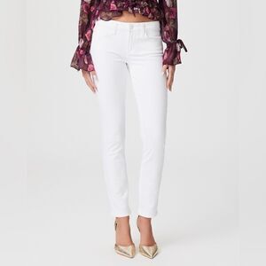 Paige Skyline Ankle White Jeans